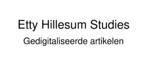 Bijdragen Etty Hillesum Studies